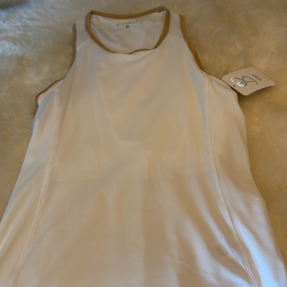 SoFiBella, high neck, tank top, white medium